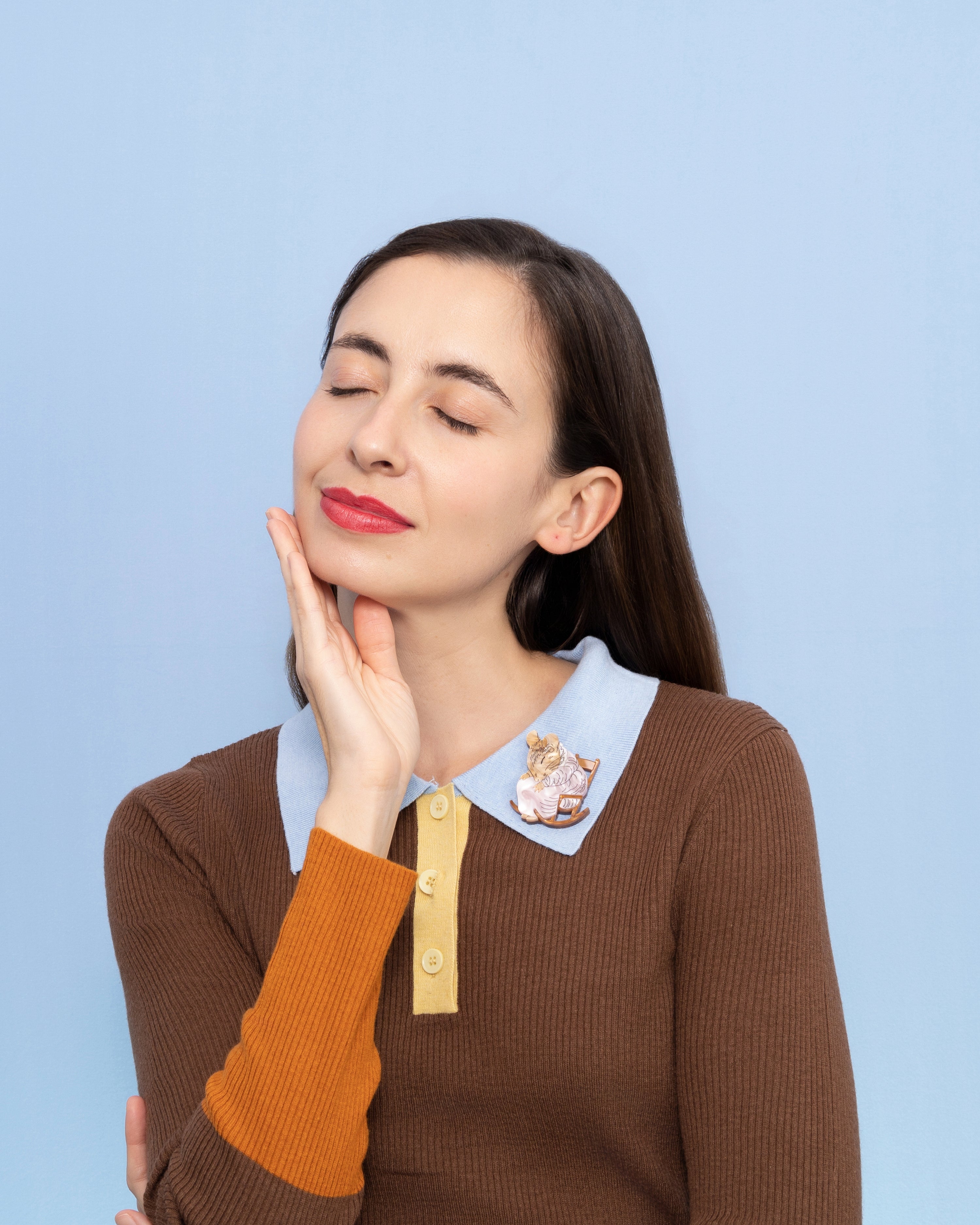 Sleepy Mrs. Tittlemouse Brooch