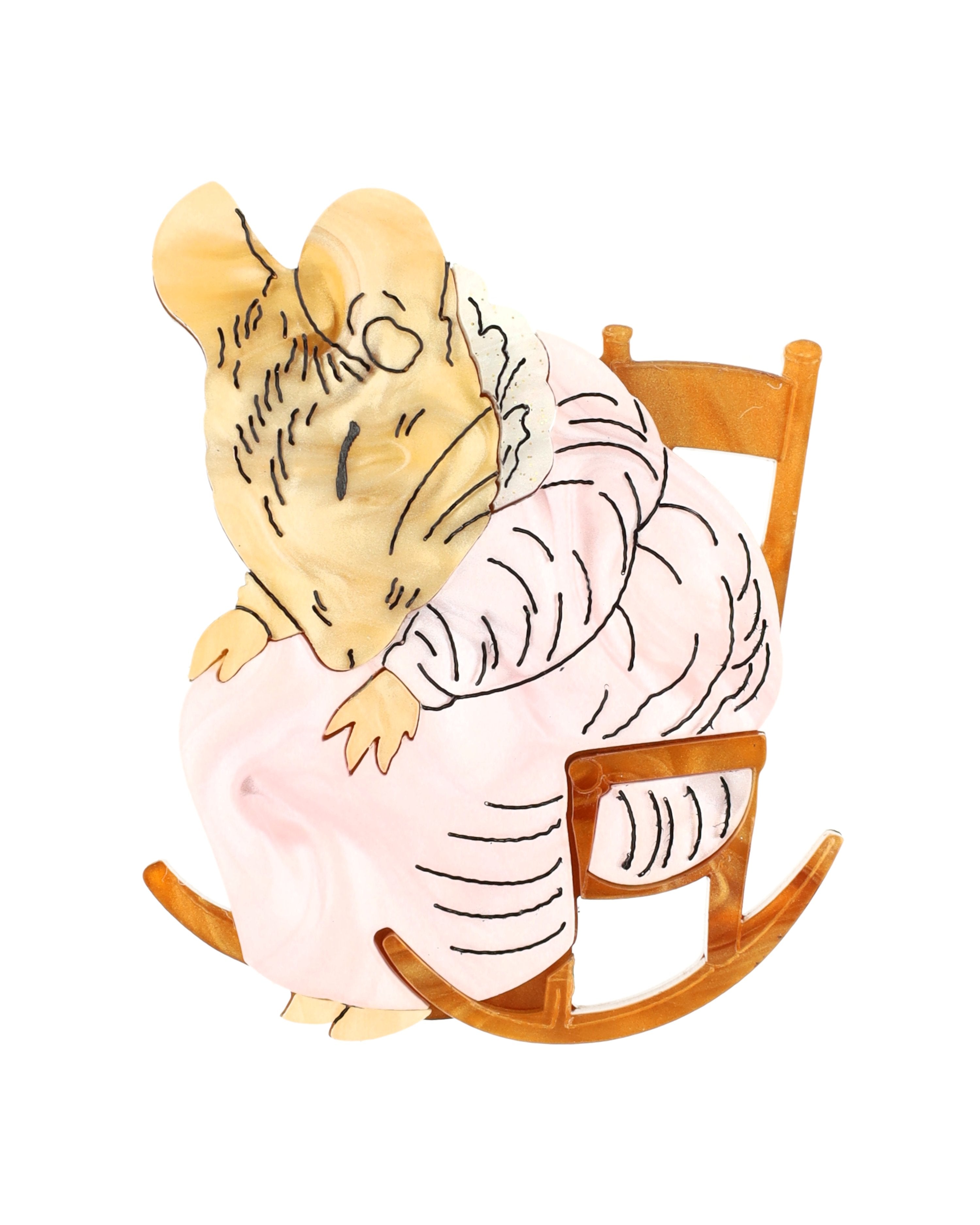 Sleepy Mrs. Tittlemouse Brooch