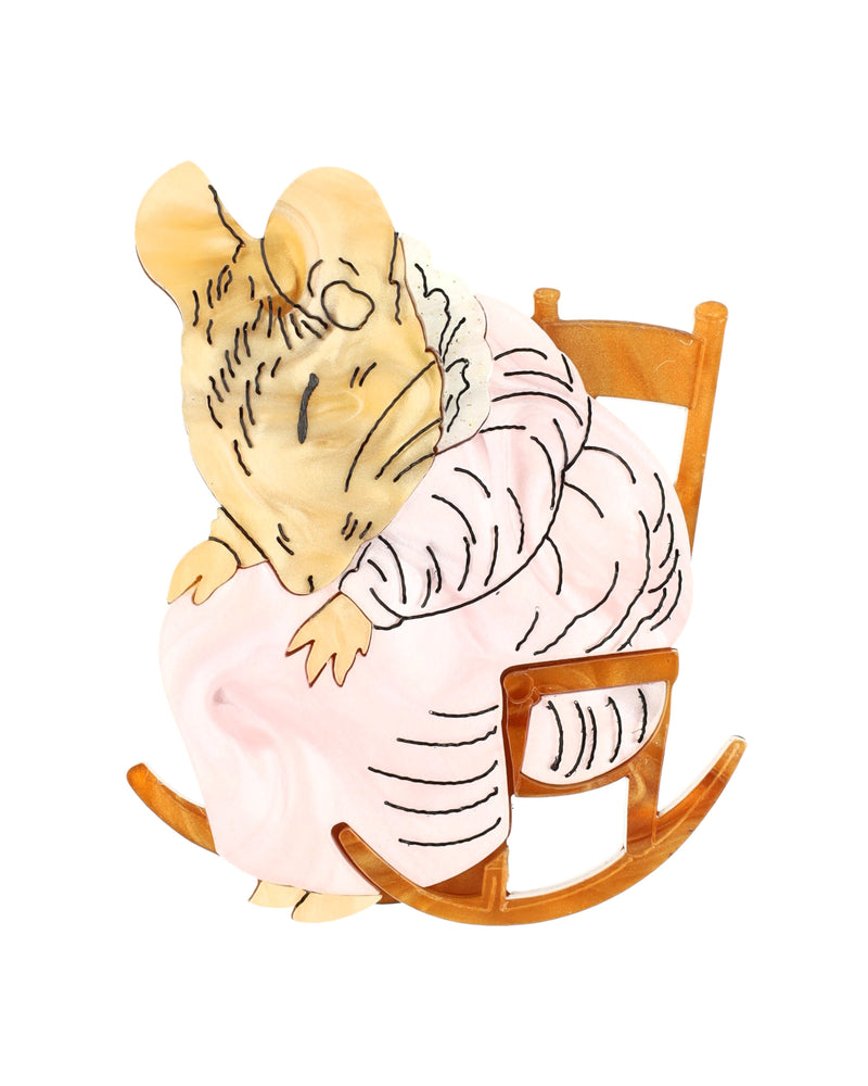 Sleepy Mrs. Tittlemouse Brooch