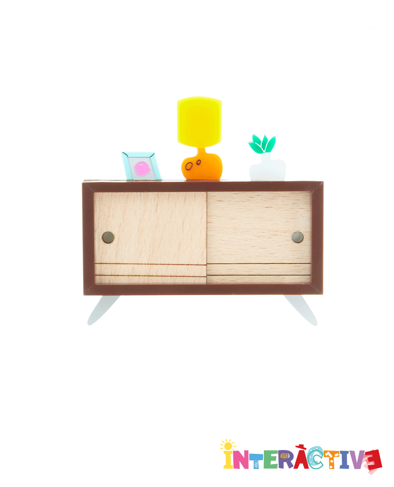 Sliding The Bar Door Brooch Interactive La Vidriola