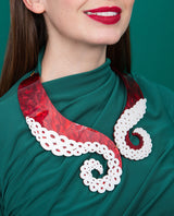 Slippery tentacle hug statement necklace