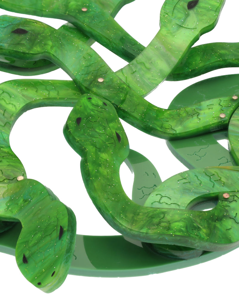 Slithry Slithery Medusa Serpents Necklace – La Vidriola