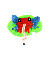 Snack time flies! Poison dart frog brooch