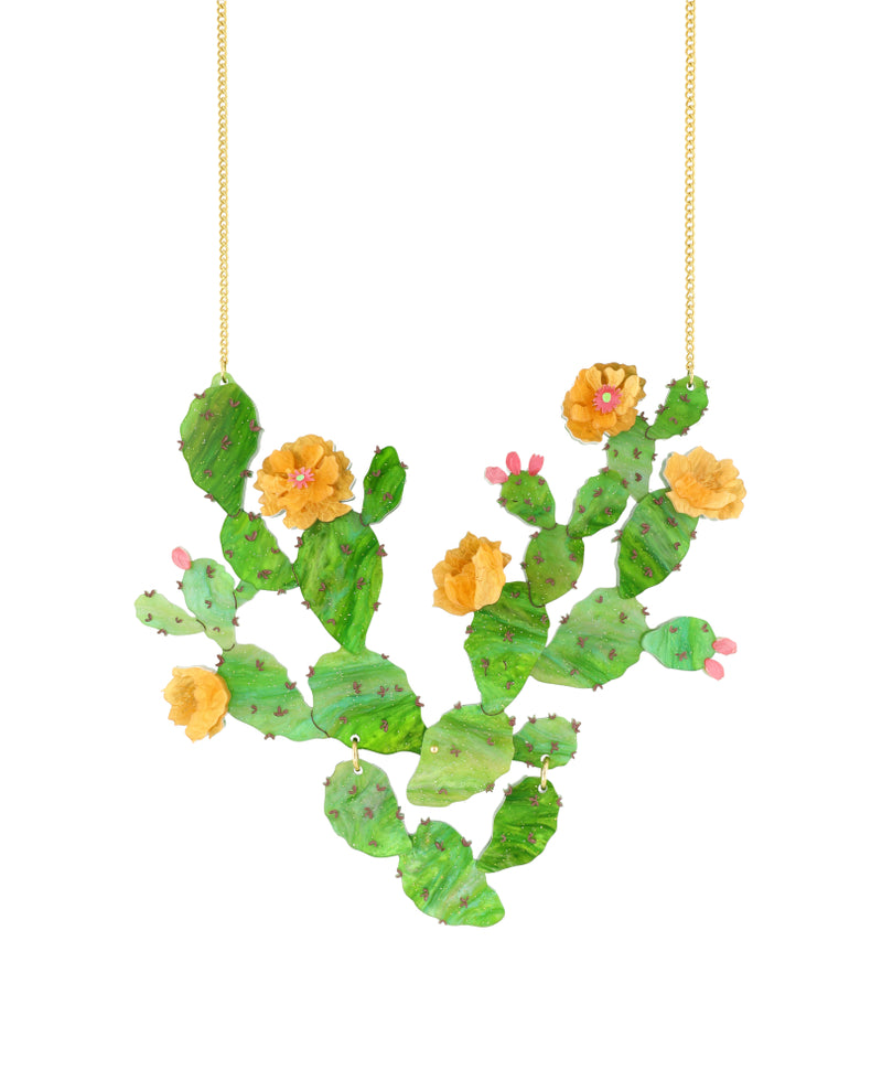 Spikey Nopal Cactus Necklace