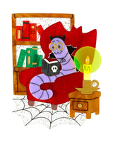 Spooky Bookworm Corner Brooch