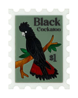 Squawk Cockatoo Stamp Brooch