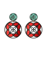 Stained Rosette Earrings