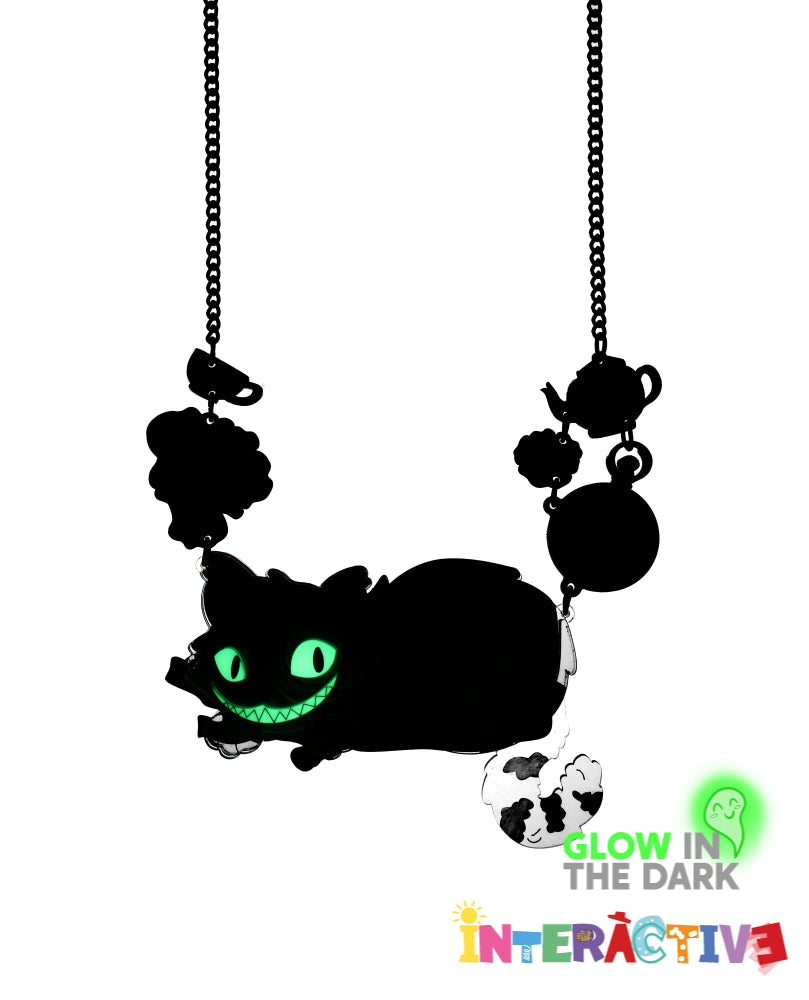 Starry Night Cheshire Cat Necklace -Interactive-