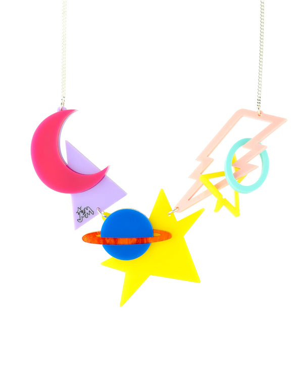 Stars and Planets in the 80s Necklace