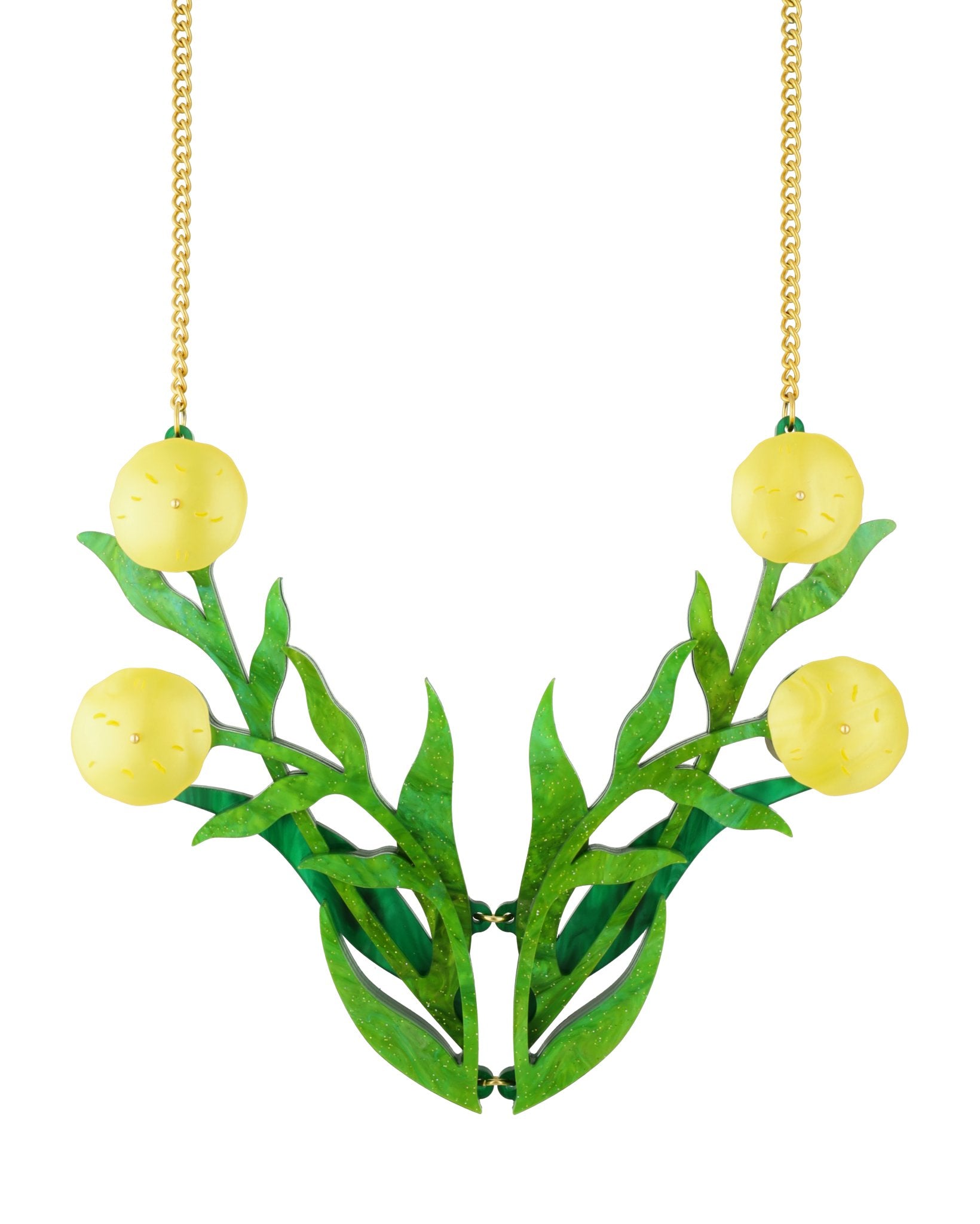 Sunlit Billy Buttons Necklace