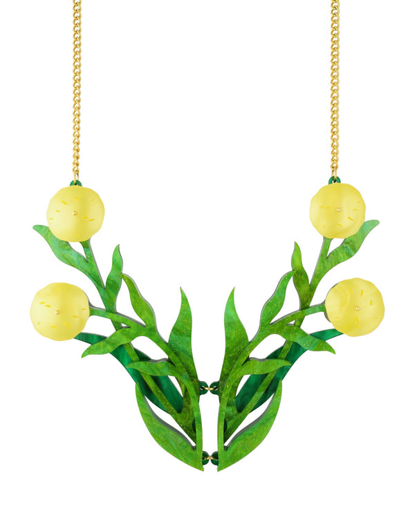 Sunlit Billy Buttons Necklace