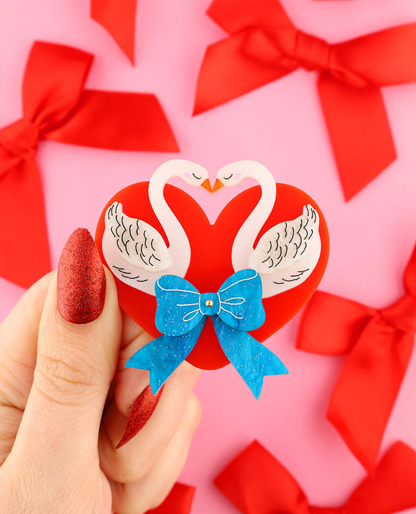 Swan Love Brooch
