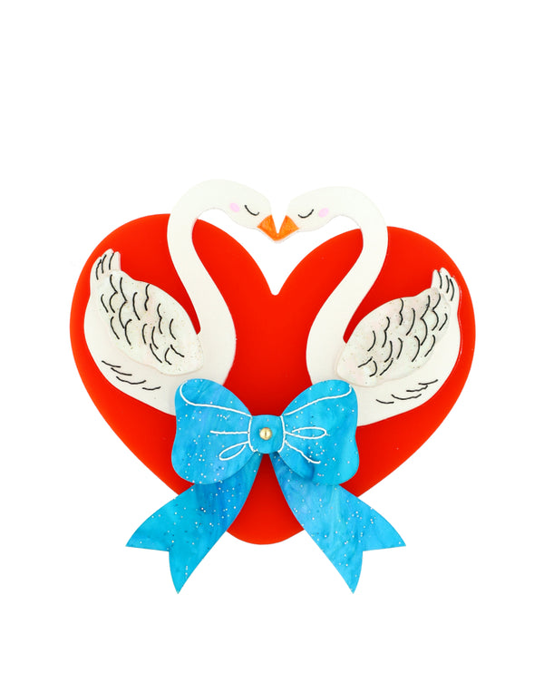 Swan Love Brooch