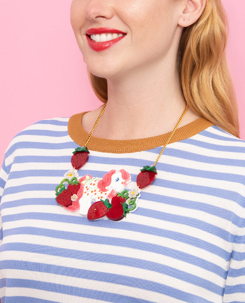 Sweet Sugarberry Strawberry Necklace
