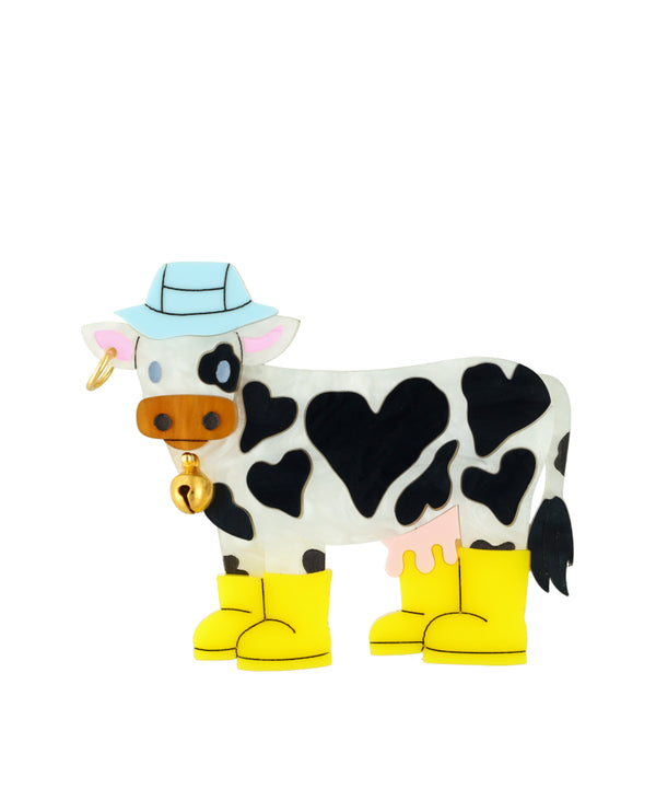 Sweet Pea the Cow Brooch