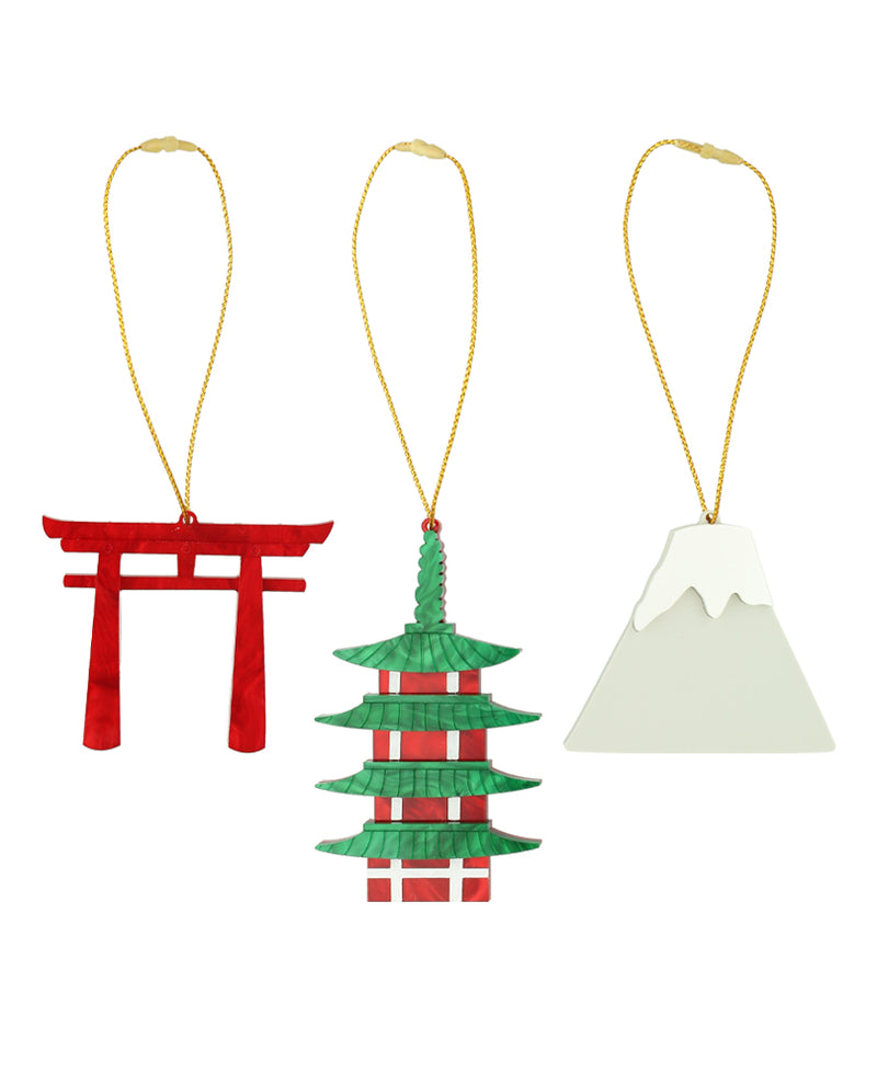 Tales from Japan ornaments set