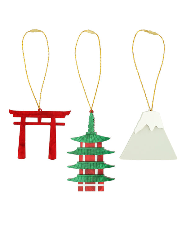 Tales from Japan ornaments set