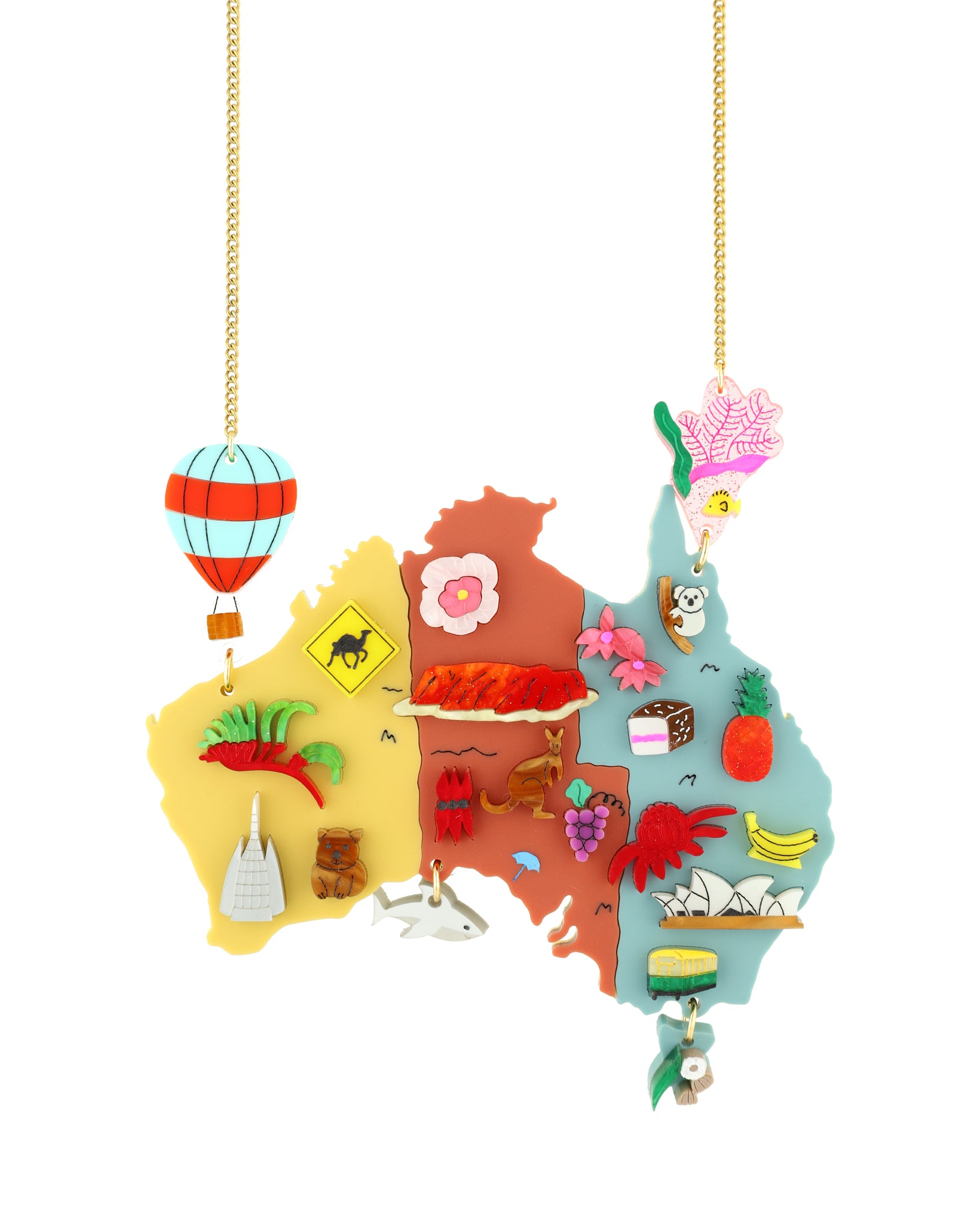 Tea Towel Australia Necklace