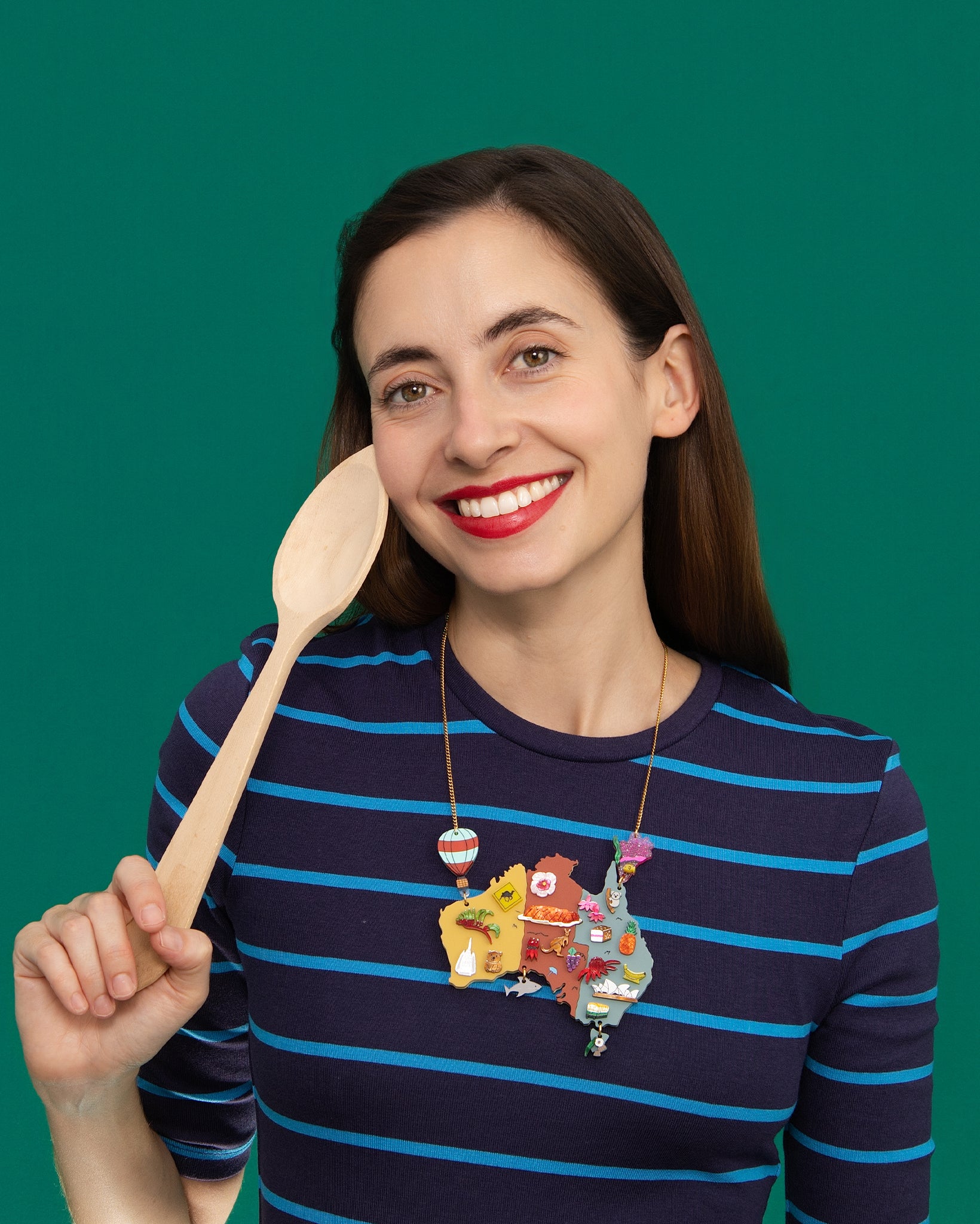 Tea Towel Australia Necklace