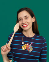 Tea Towel Australia Necklace
