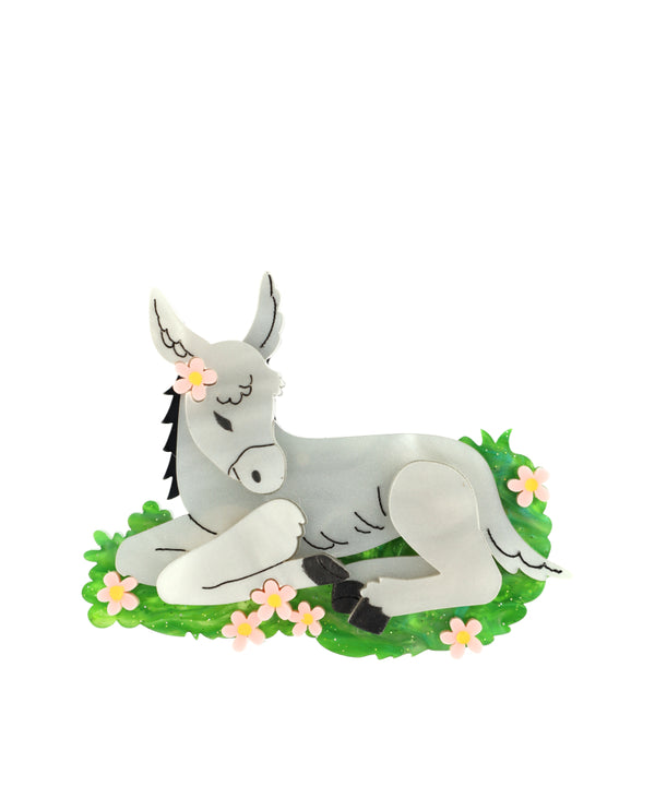 Teresa’s Donkey in the Meadow Brooch