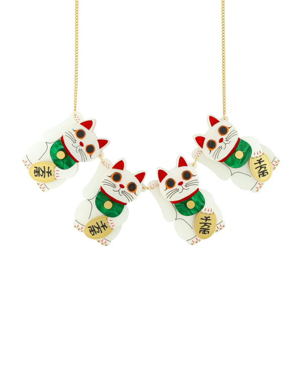 The Fabulous Four maneki neko Necklace