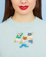 Time For a Kitty Snowball Fight! Necklace
