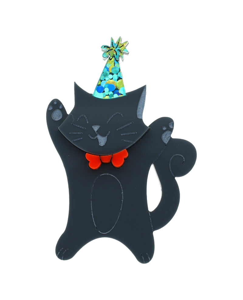 Time To Party With Cat Brooch