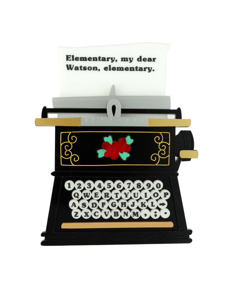 Timeless Custom Typewriter Brooch