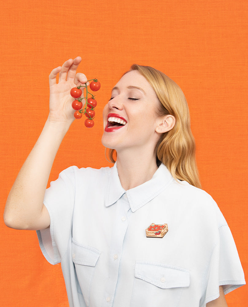 Tomatoes from my Harvest Brooch