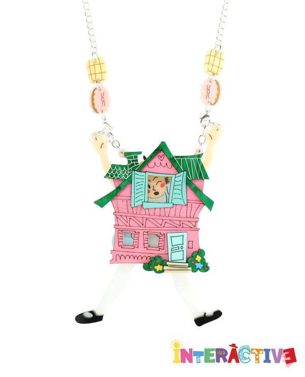 Too Big In The White Rabbit’s Home! Necklace - Interactive-