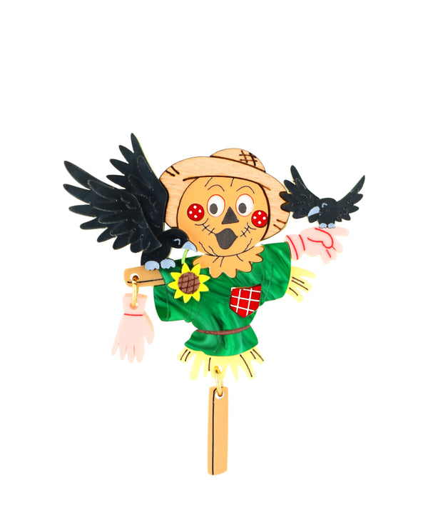 Too Cute to Scare Crows Brooch