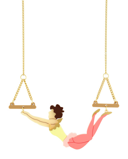 Trapeze Artist in Action Necklace
