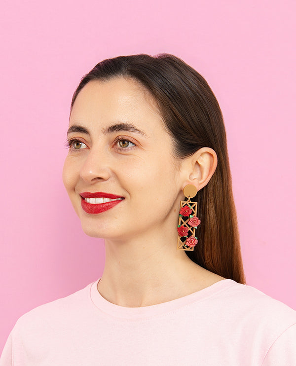 Trellis Floral Vibrato Earrings