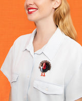 Turkey Squabble Brooch