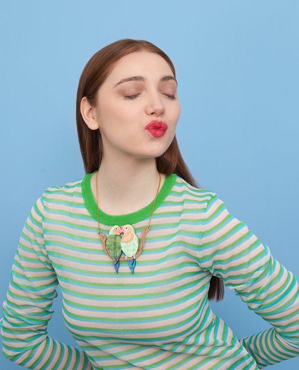 Two Little Love Birds Necklace