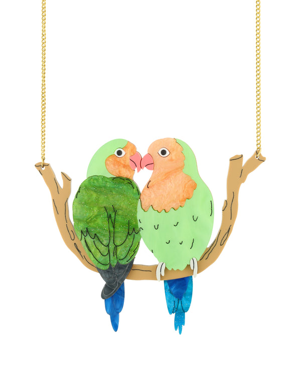 Two Little Love Birds Necklace