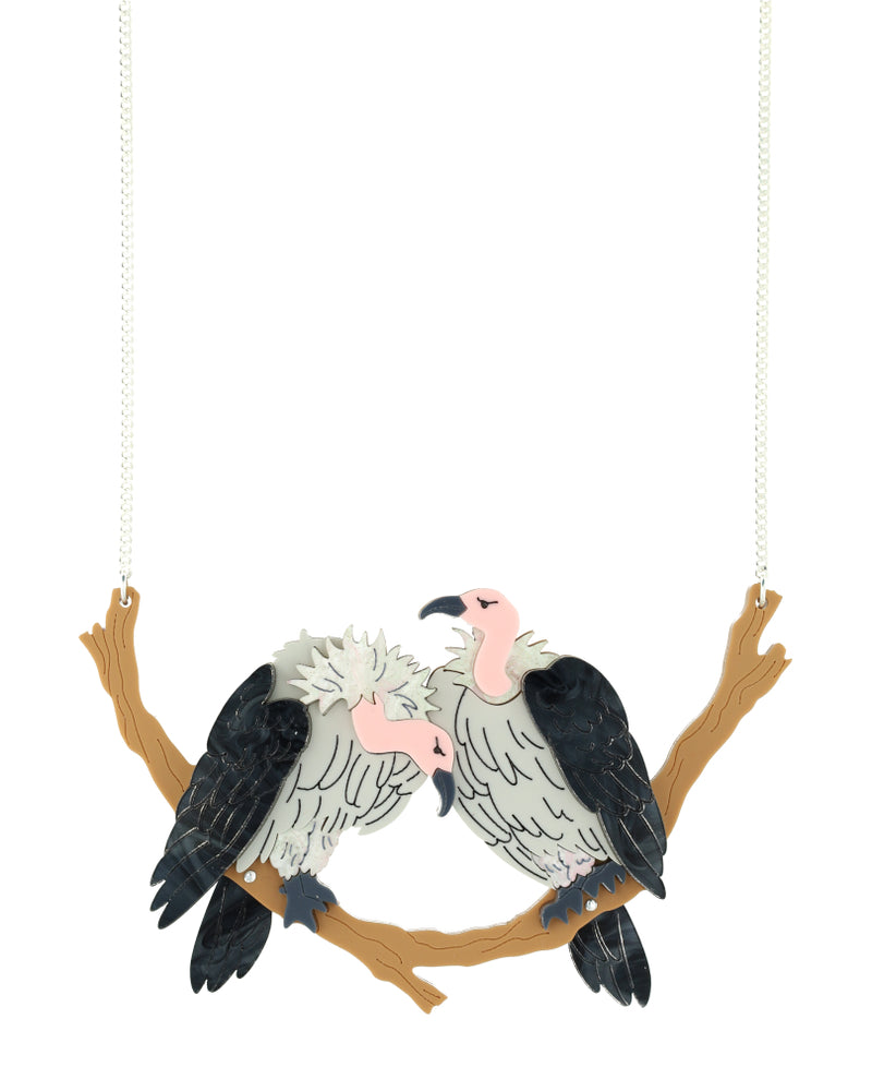 Two Scheming Vultures Necklace