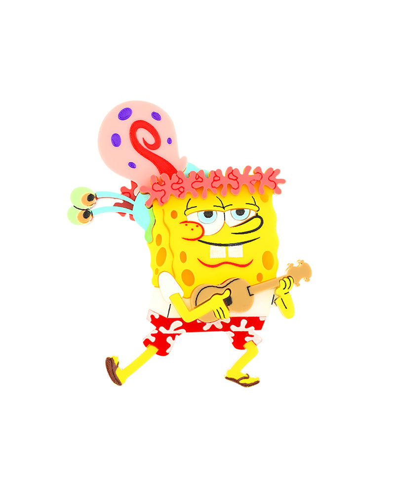 Ukulele Jam with SpongeBob and Gary Brooch