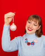 Vintage Sparkle & Cheer ornaments necklace