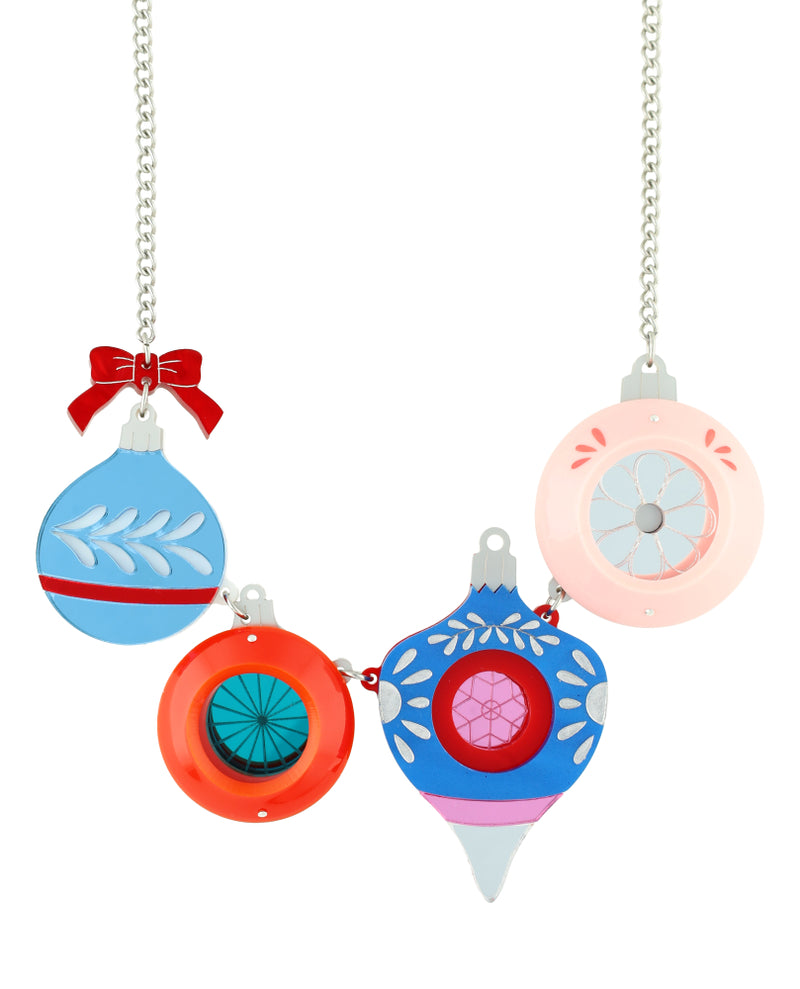 Vintage Sparkle & Cheer ornaments necklace