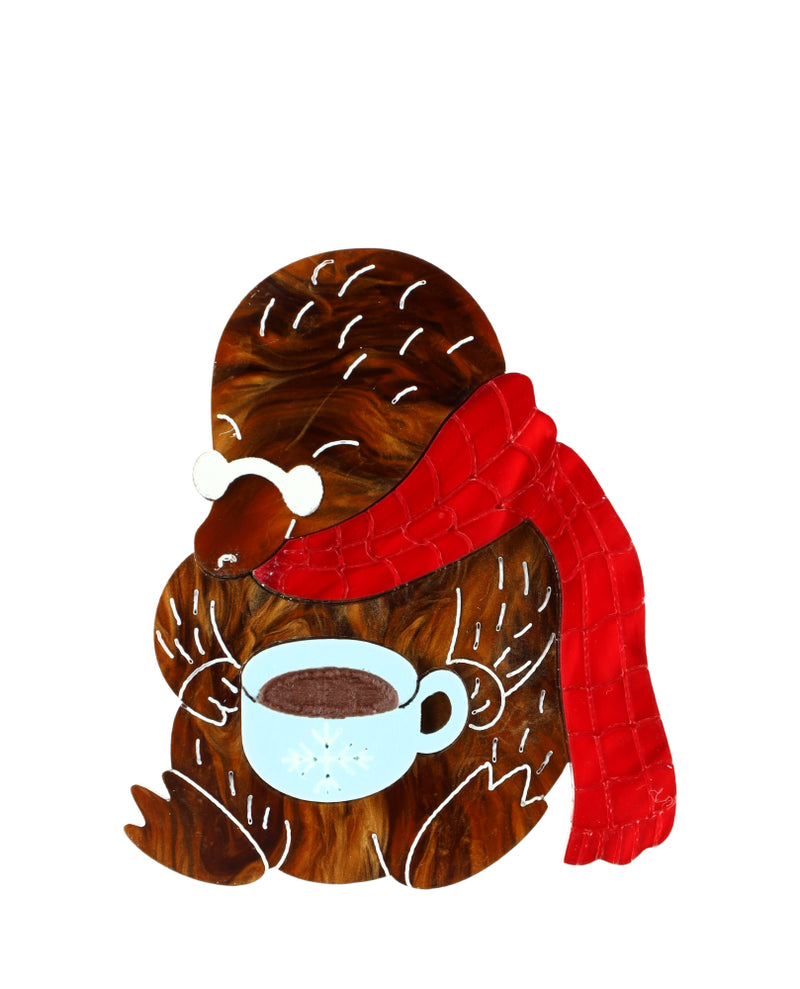 Warmed Up Mole brooch