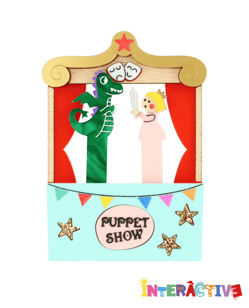 Watching the Puppet Show Brooch -Interactive-