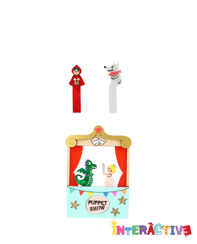 Watching the Puppet Show Brooch -Interactive-