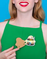 Welcome to my Smurf Village Home! Brooch -Interactive-