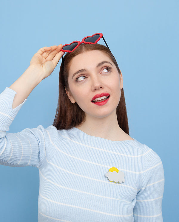 What’s the Weather Like? Cloud Brooch -Interactive-