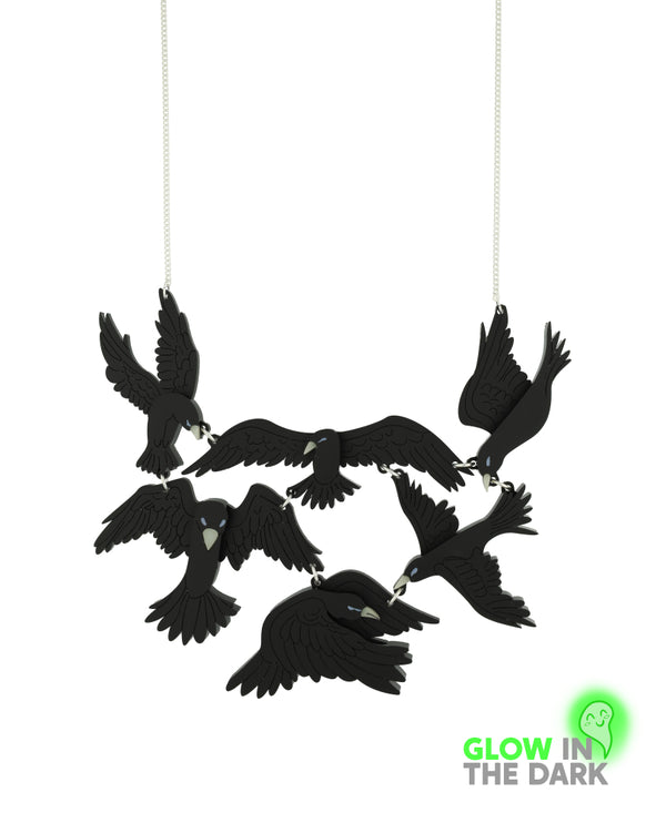 When the Crows Attack! Necklace -Glow in the Dark-