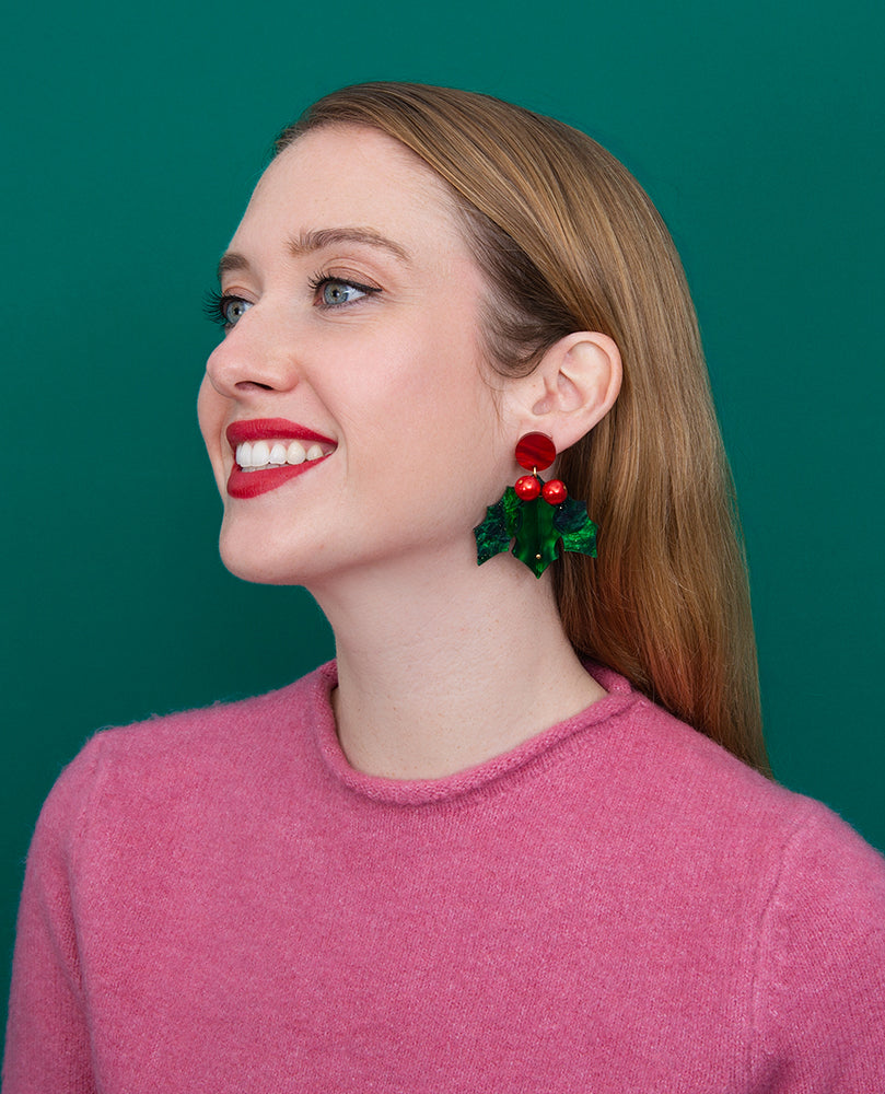 Whimsical Holly Spell Earings