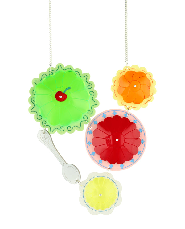 Wibble Wobble, Jelly On My Plate Necklace