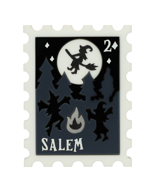 Witchy Fun In Salem Stamp Brooch